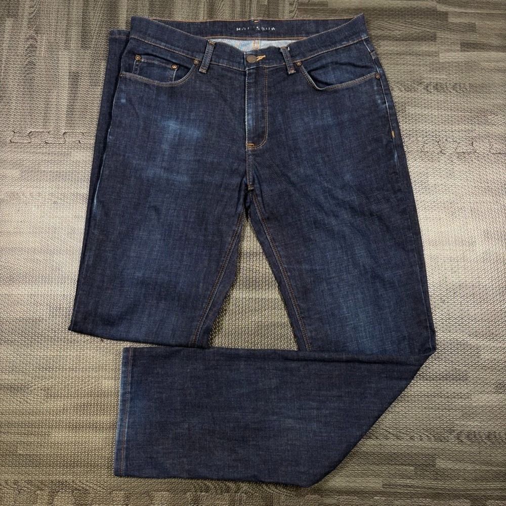 Mott & Bow Jeans Mens Fits 33x34 Blue Straight Fit Crosby Stretch Denim 5 Pocket
